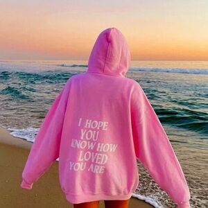 Pink Hoodie with Smiley Face